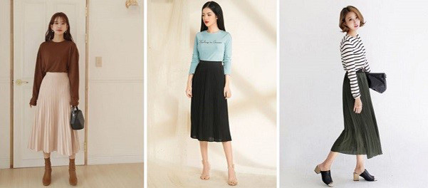 Cách phối đồ với chân váy xòe dài mùa đông đẹp đúng chuẩn  Shopee Blog
