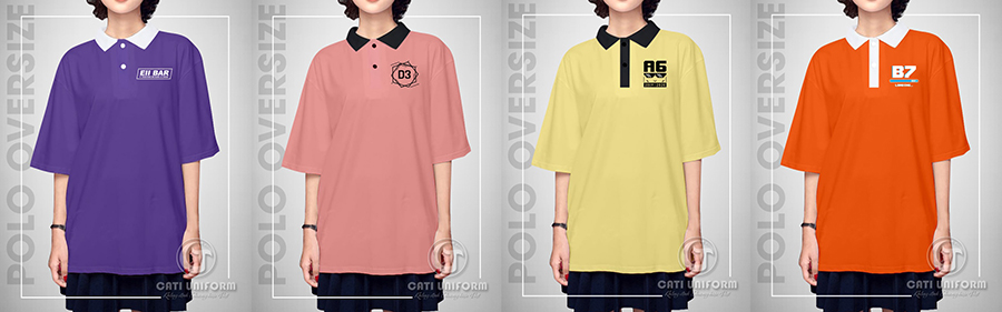 Mẫu đồng phục học sinh cấp ba với kiểu dáng oversize là phổ biến