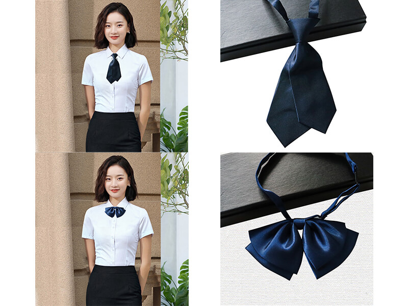 Nơ đồng phục công sở là phụ kiện được nhiều doanh nghiệp lựa chọn