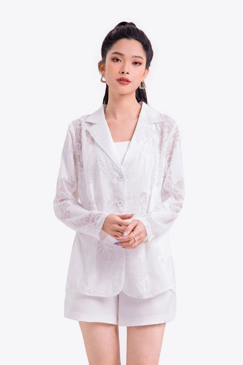 Mẫu áo sơ mi cổ Vest sang chảnh