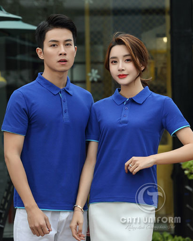Mẫu áo thun đồng phục ngắn tay chất liệu cotton