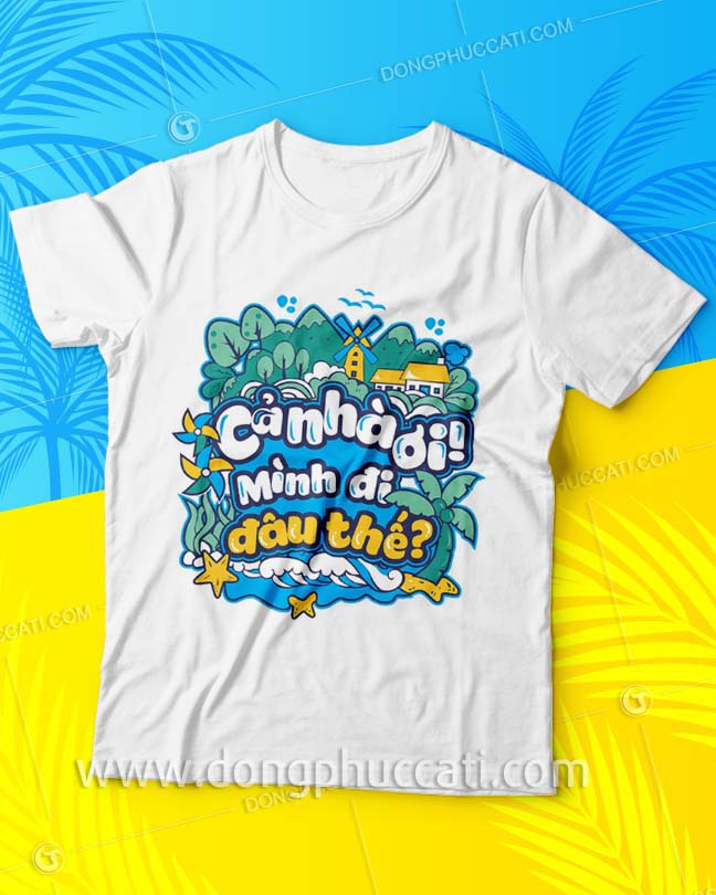 Mẫu áo thun đi biển cho gia đình