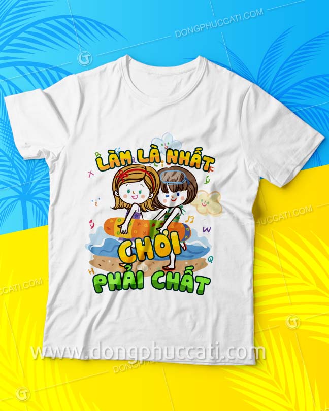 Mẫu áo thun đồng phục du lịch cùng đồng nghiệp