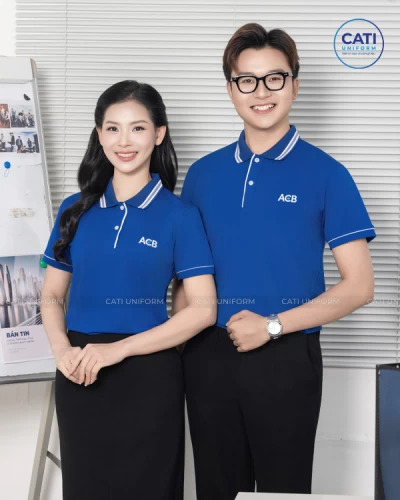 Mẫu áo thun đồng phục ngân hàng thiết kế tinh tế