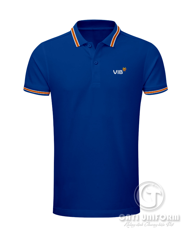 Mẫu áo thun đồng phục ngân hàng logo ngực trái