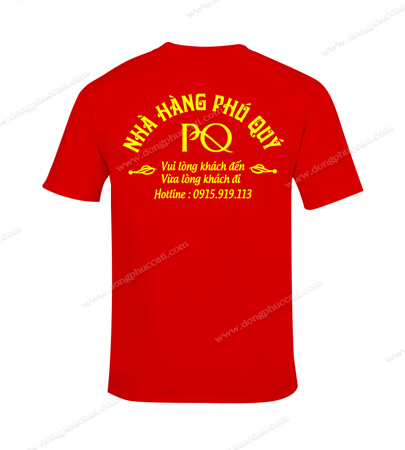 Mẫu áo thun đồng phục nữ cho nhà hàng