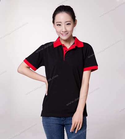 Mẫu áo thun đồng phục nữ cổ bẻ