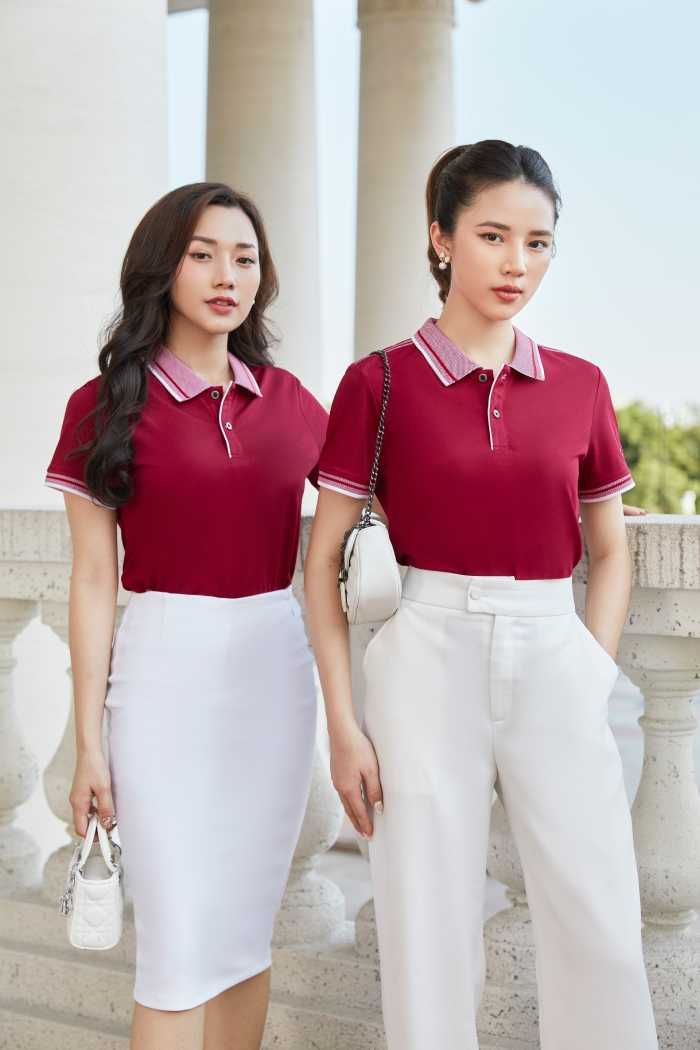 áo thun đồng phục phối màu