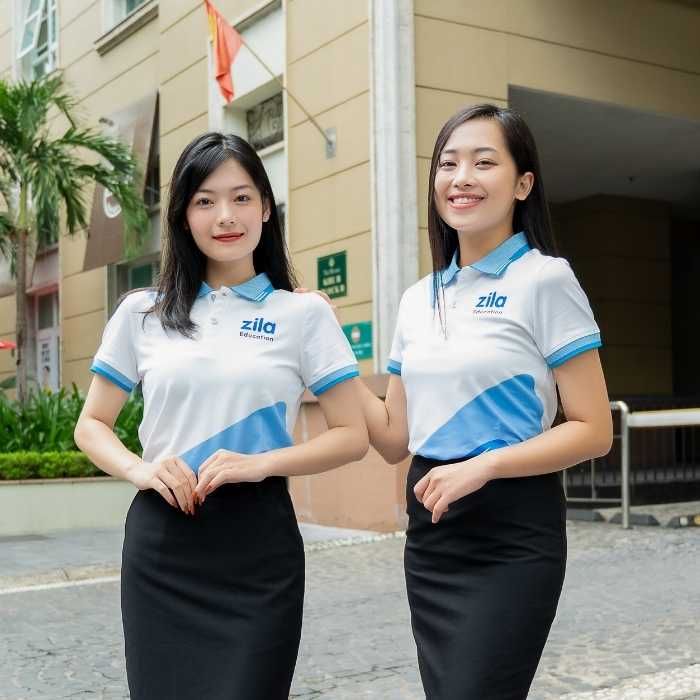 áo thun đồng phục phối màu