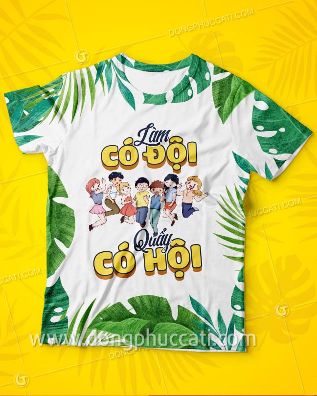 Mẫu áo thun team building slogan ấn tượng