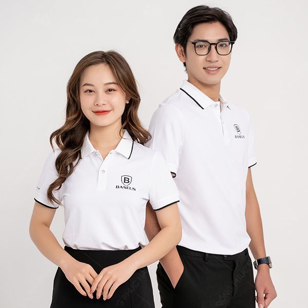 áo thun đồng phục màu trắng